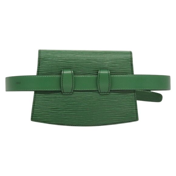 LOUIS VUITTON Epi Pochette Ceinture Tilshit Waist Bag Green M52604 Auth - Picture 3 of 16